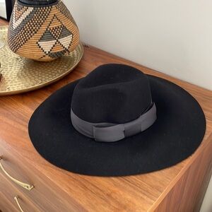 & Other Stories wide Brim Black Felt Fedora